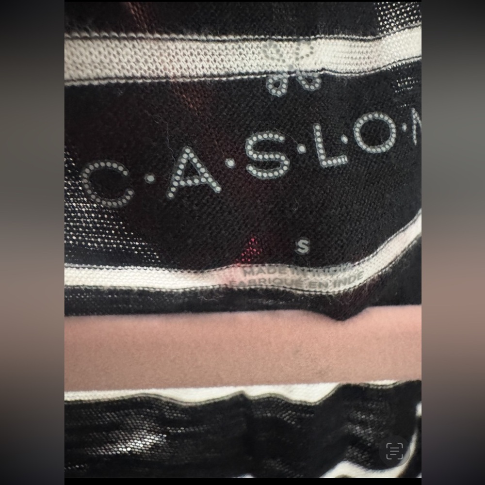 NWT Caslon Black and White Striped Short Sleeve Tee Size Small - Picture 4 of 4